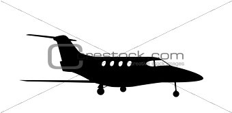 Sticker to car silhouette of airplane. Profession Pilot. Vector 