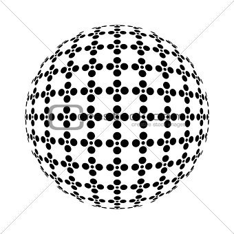 halftone black circle