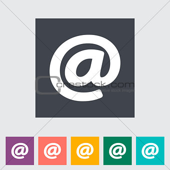 Email flat single icon.