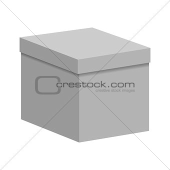 Blank paper or cardboard box
