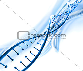 3D medical background with DNA strand