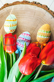 traditional decorated Easter eggs