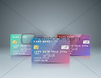 Bank card - realistic Business infographic.