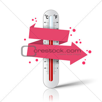 Thermometer business infographics. Health icon.