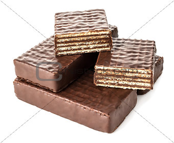 chocolate wafers with chocolate filling