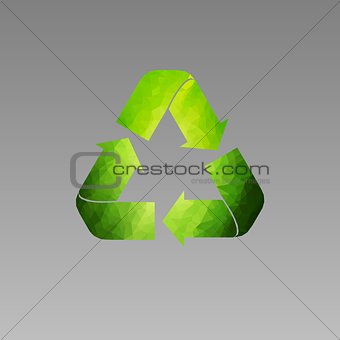 Recycle Green Low Poly Logo 