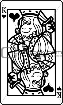 Cartoon King of Hearts Playing Card