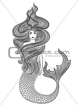Wonder Mermaid with loose wavy hair