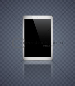Realistic tablet. Electronic gadget isolated on transparent background