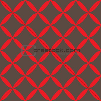 Seamless abstract grid gray red pattern