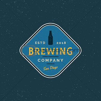 vintage brewery logo. retro styled beer emblem. vector illustration