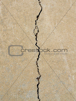 Big crack on the concrete