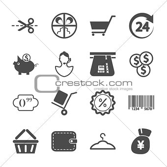 Shopping icons