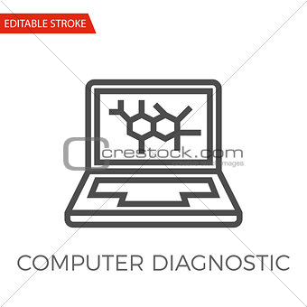 Computer Diagnostic Vector Icon