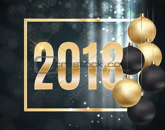 2018 New Year Background. Vector Illustration