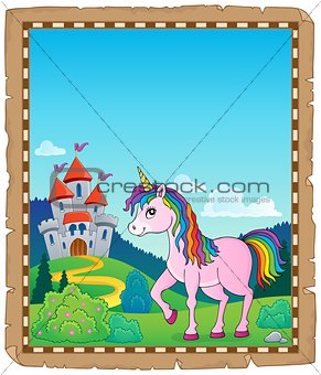Happy unicorn topic parchment 1