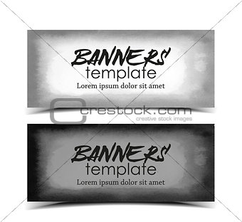 Watercolor template banners