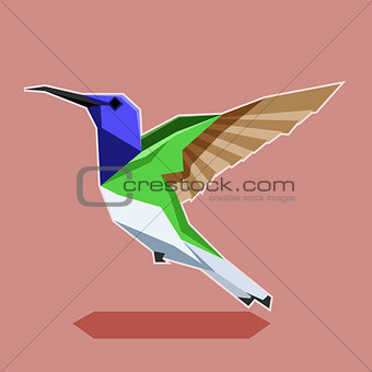 Flat polygonal Hummingbird