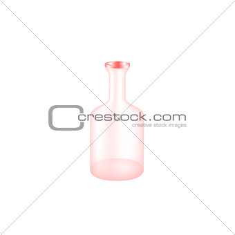 Empty bottle in red design