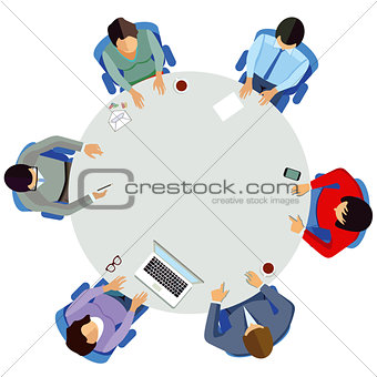 Discussion round at the round table