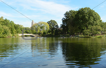 Bow Bridge over The Lake in Central Park 