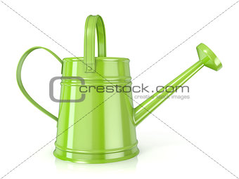 Green watering can 3D Side view