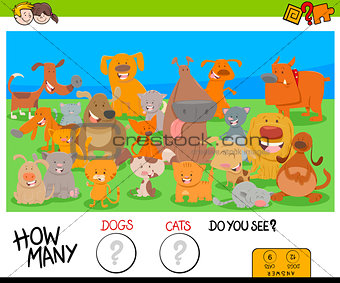 counting dogs and cats educational game for kids