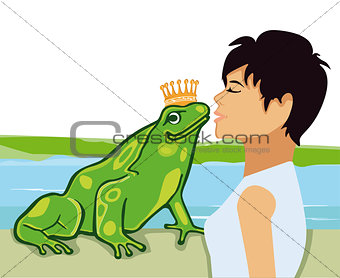 Kiss the Frog Prince illustration