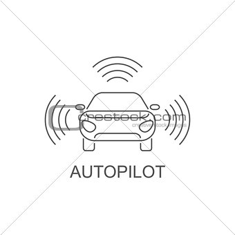 Autopilot icon. Simple element illustration. Autopilot symbol design from Artificial Intelligence collection. Can be used in web and mobile.