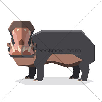 Flat geometric Hippopotamus3