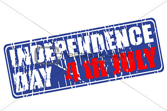 Independence day of USA rubber stamp
