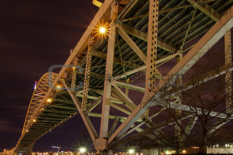 Under the Fremont Bridge at Night