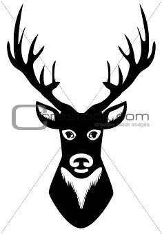 Vector Deer Head Silhouette