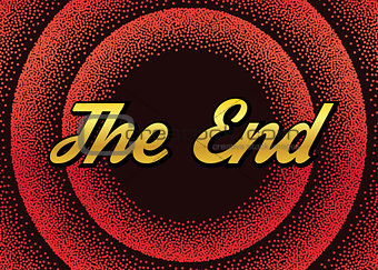 The red End screensaver in retro stypple style