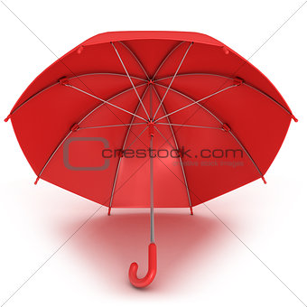 Red umbrella 3D