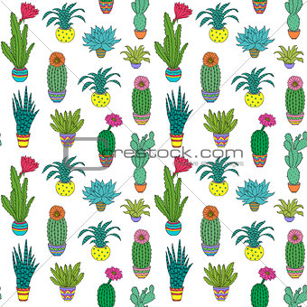 pattern with houseplant