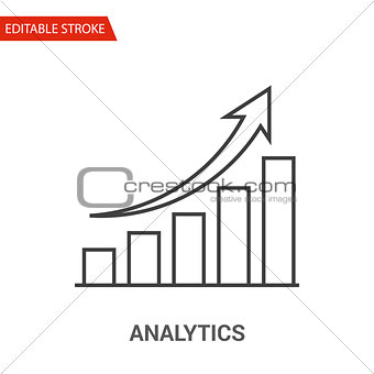 Analytics Icon. Thin Line Vector Illustration