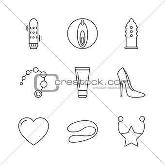 Sex shop icons
