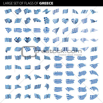 Greece flag, vector illustration
