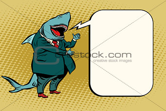 business shark comic bubble