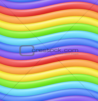 Rainbow colors wavy lines