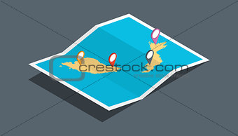 explore malaysia nation with maps pin tag location with isometric 3d style