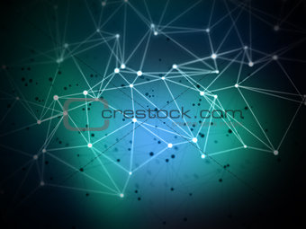 Abstract background of connecting lines and dots
