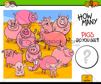counting pigs animals educational game