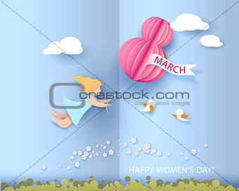 Card for 8 March womens day.