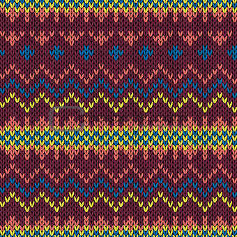 Seamless colorful knitted pattern