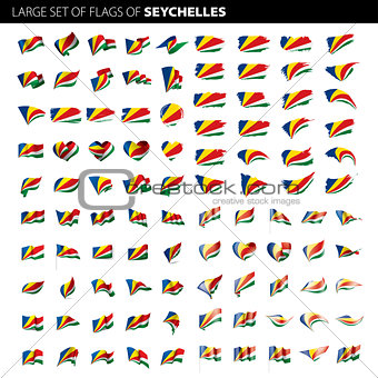 Seychelles flag, vector illustration