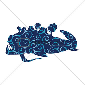 Miracle yudo fish whale pattern silhouette fairytale fantasy