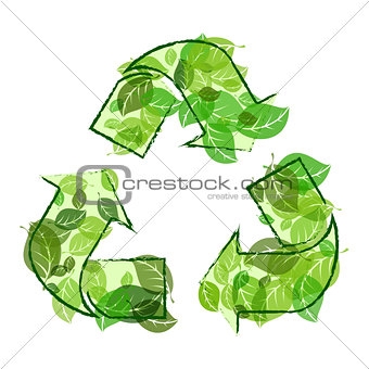 recycle sign leaves