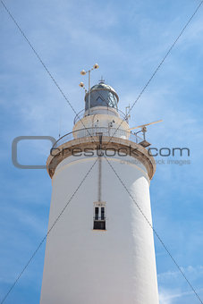 White whitewashed lighthouse